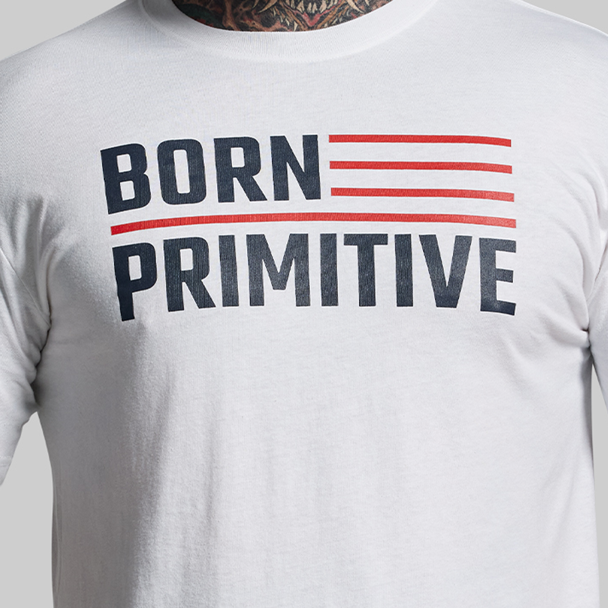 BP Flag Tee (White/Red)