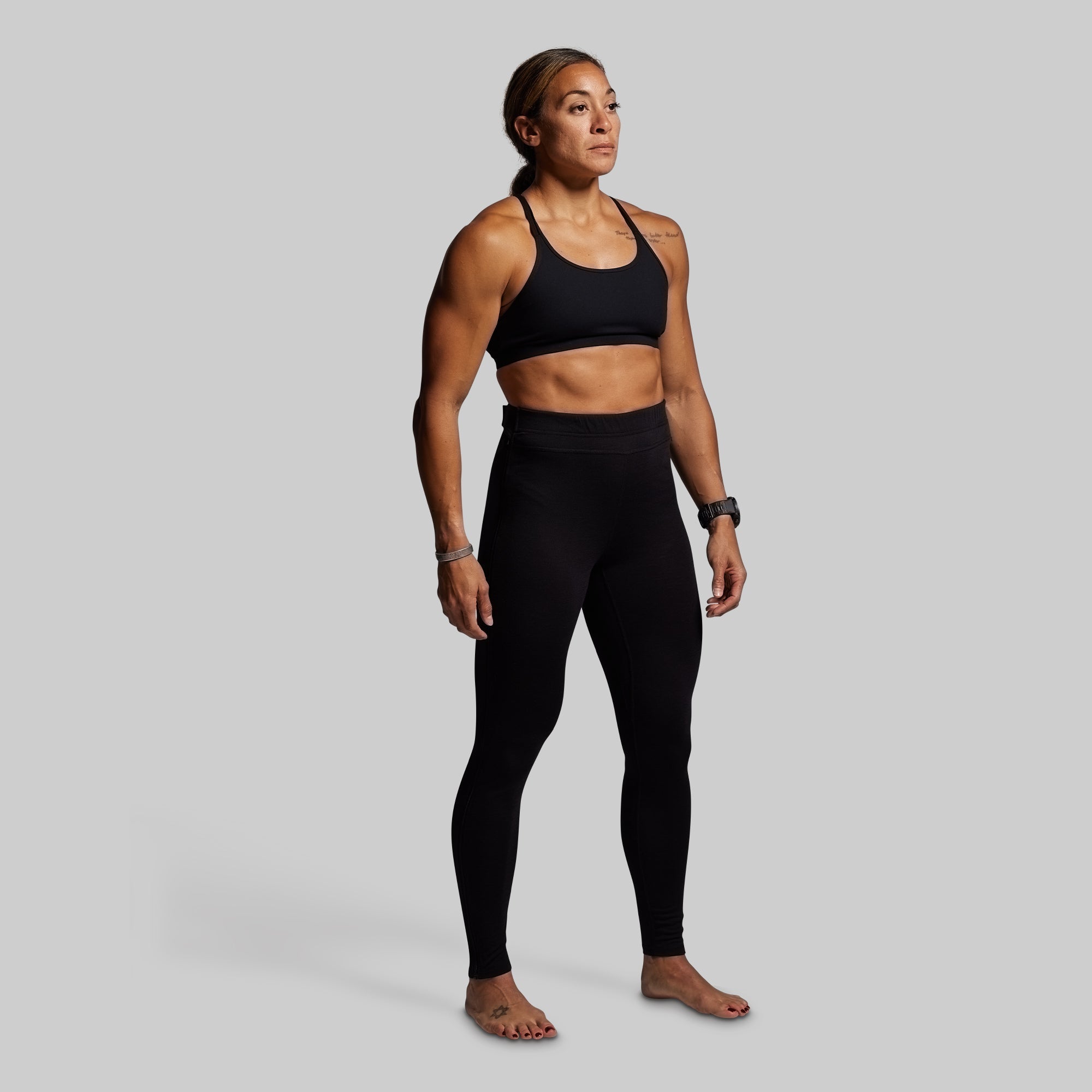 Women's Ridgeline Merino Full Zip Bottom 240 (Black)