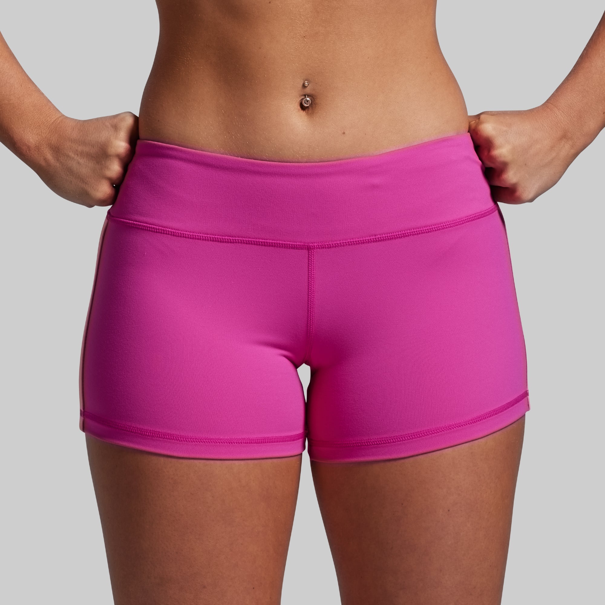 Double Take Booty Short (Fuchsia)
