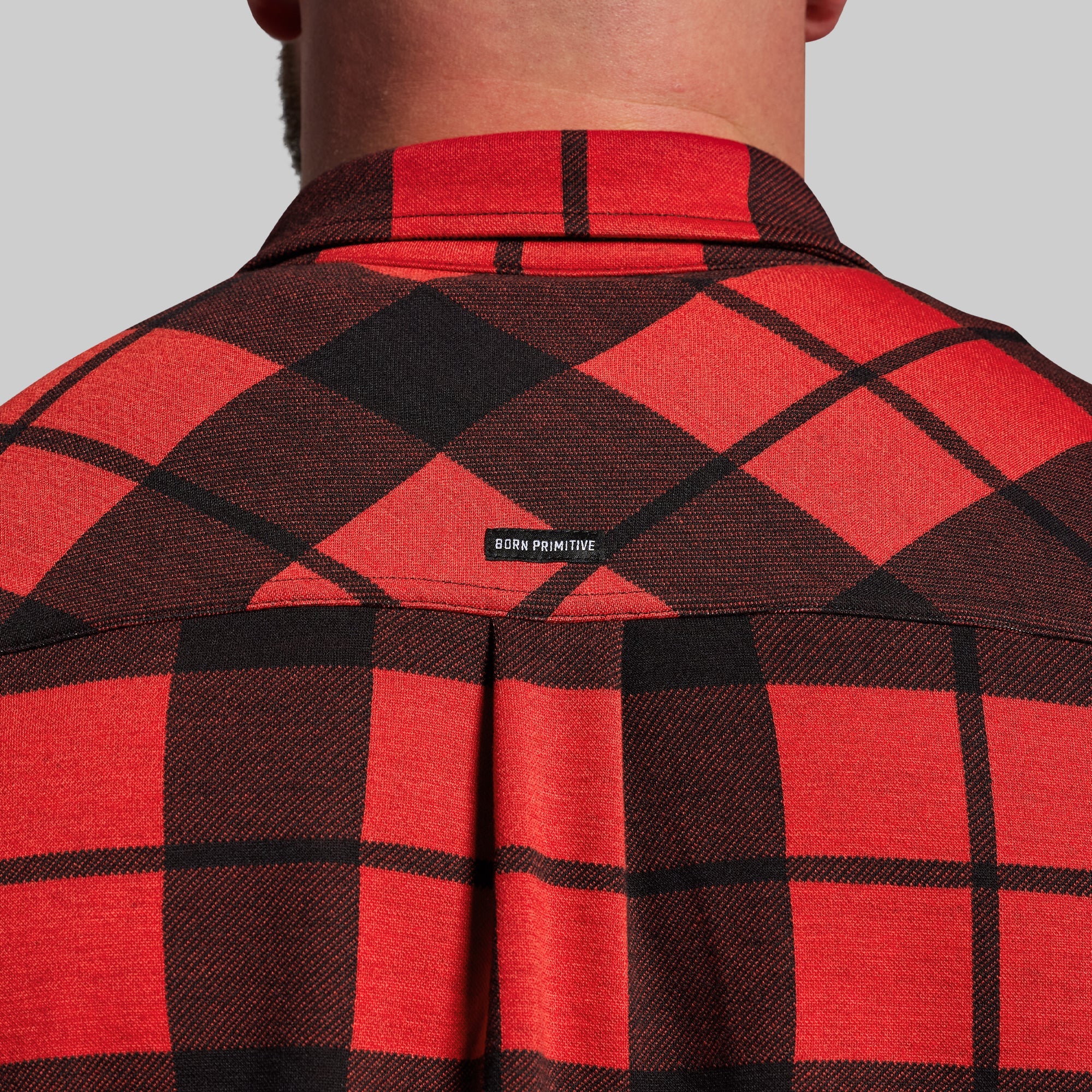Woodsman Stretchy Flannel (Deep Red/Black)