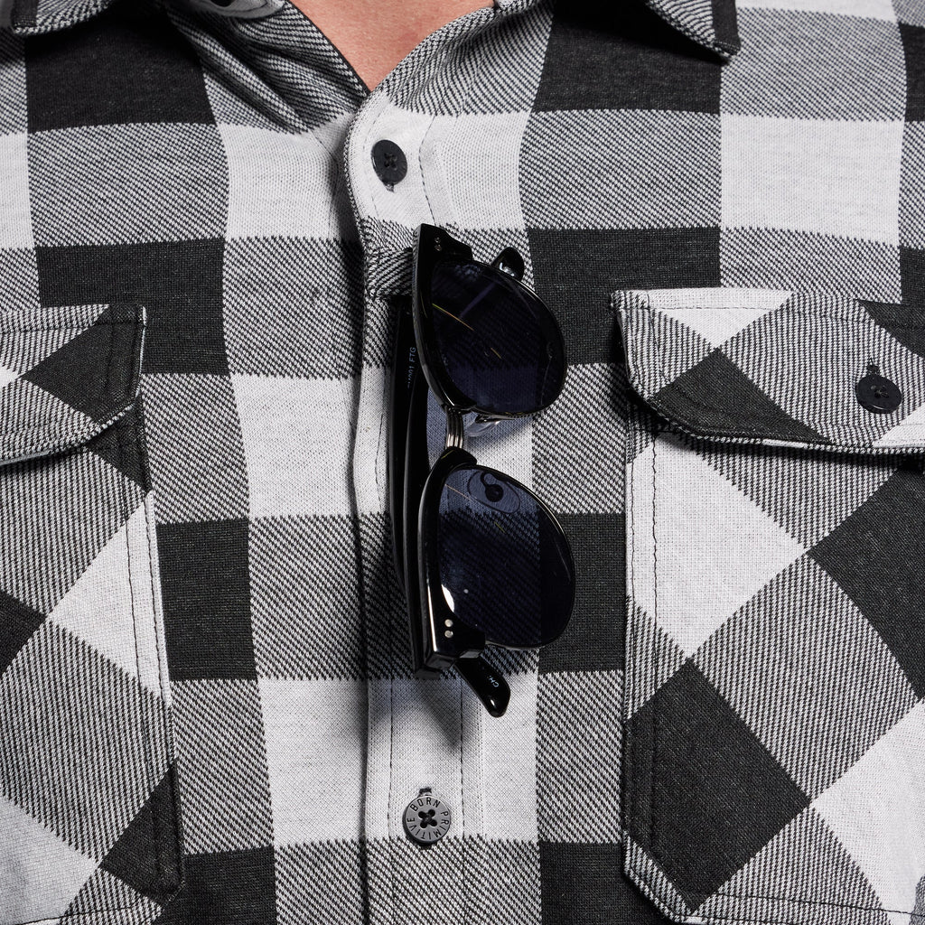 Woodsman Stretchy Flannel (White/Black)