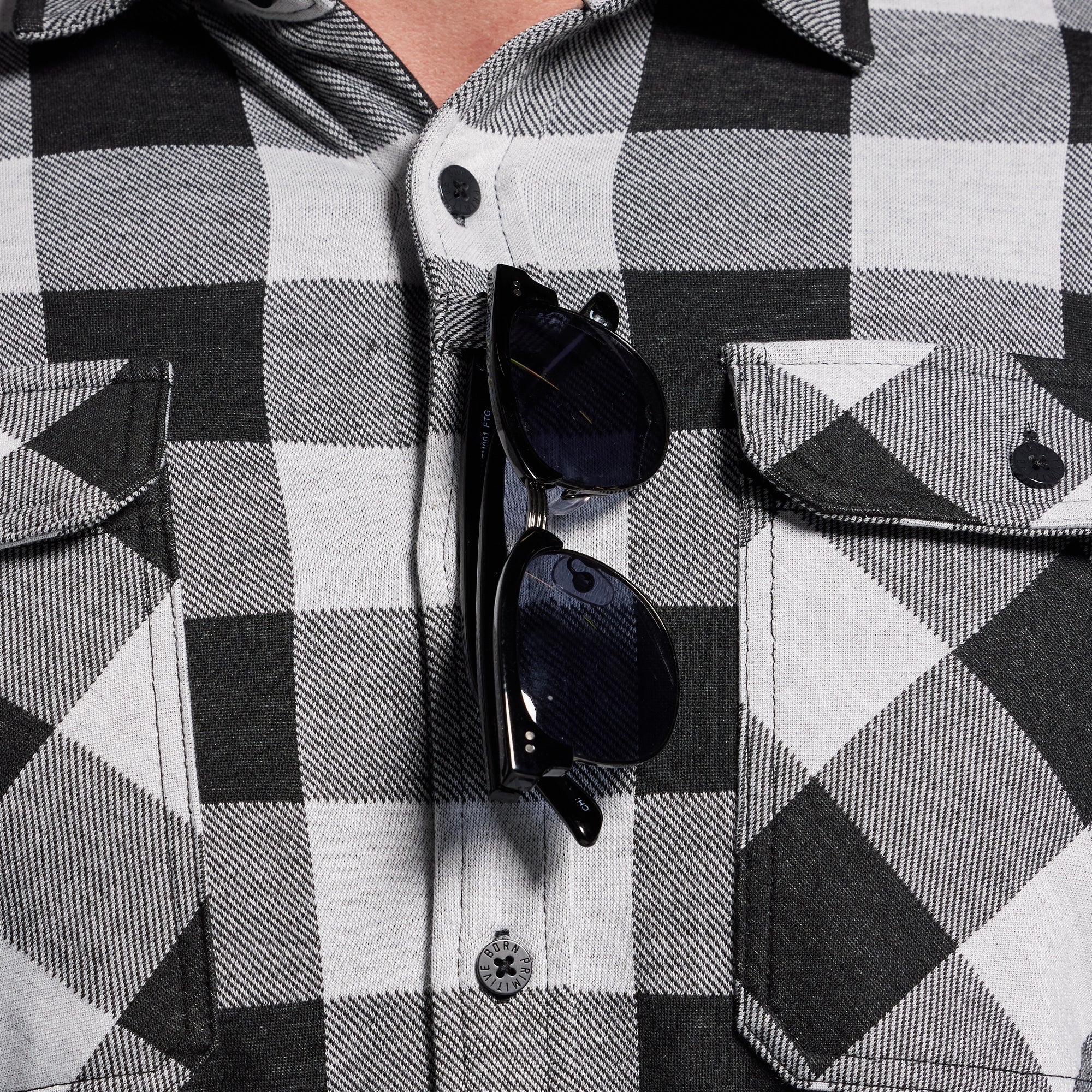 Woodsman Stretchy Flannel (White/Black)
