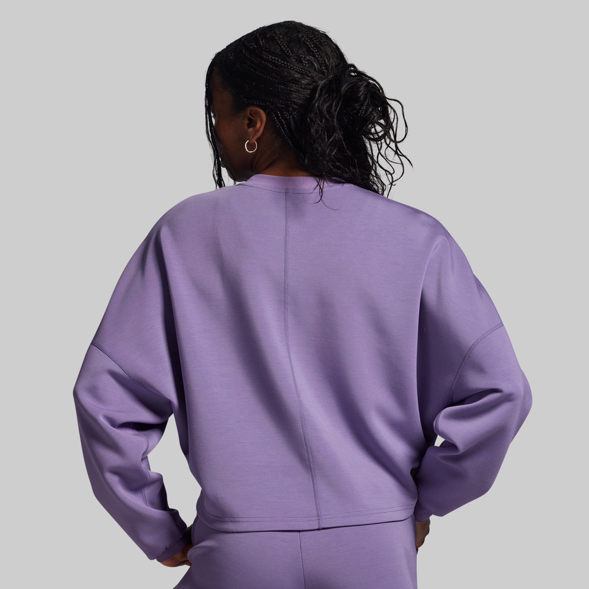 Lounge Lux Cropped Pullover (Soft Grape)