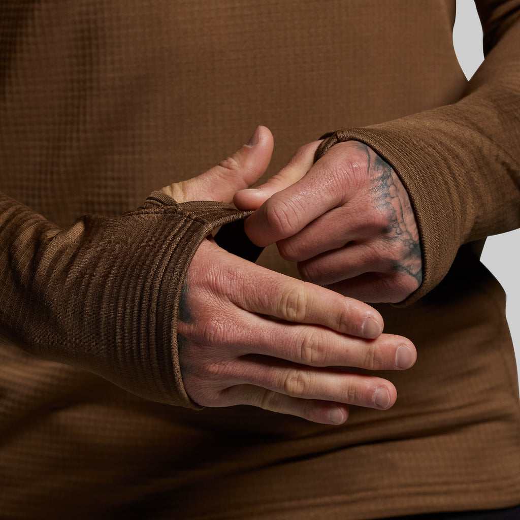 Quiver Grid Fleece Thermal Top (Coyote Brown)