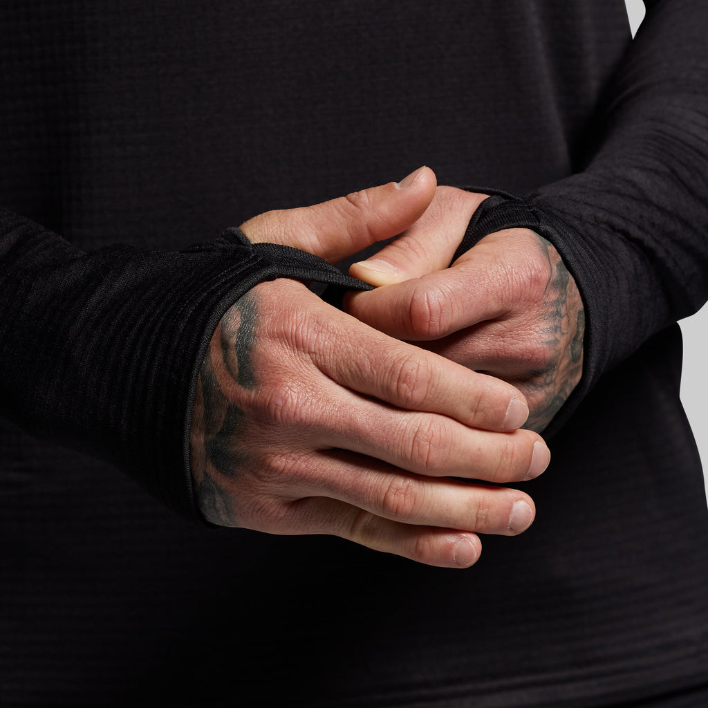 Quiver Grid Fleece Thermal Top (Black)