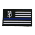 Born Primitive Velcro Flag Patch (Thin Blue Line)