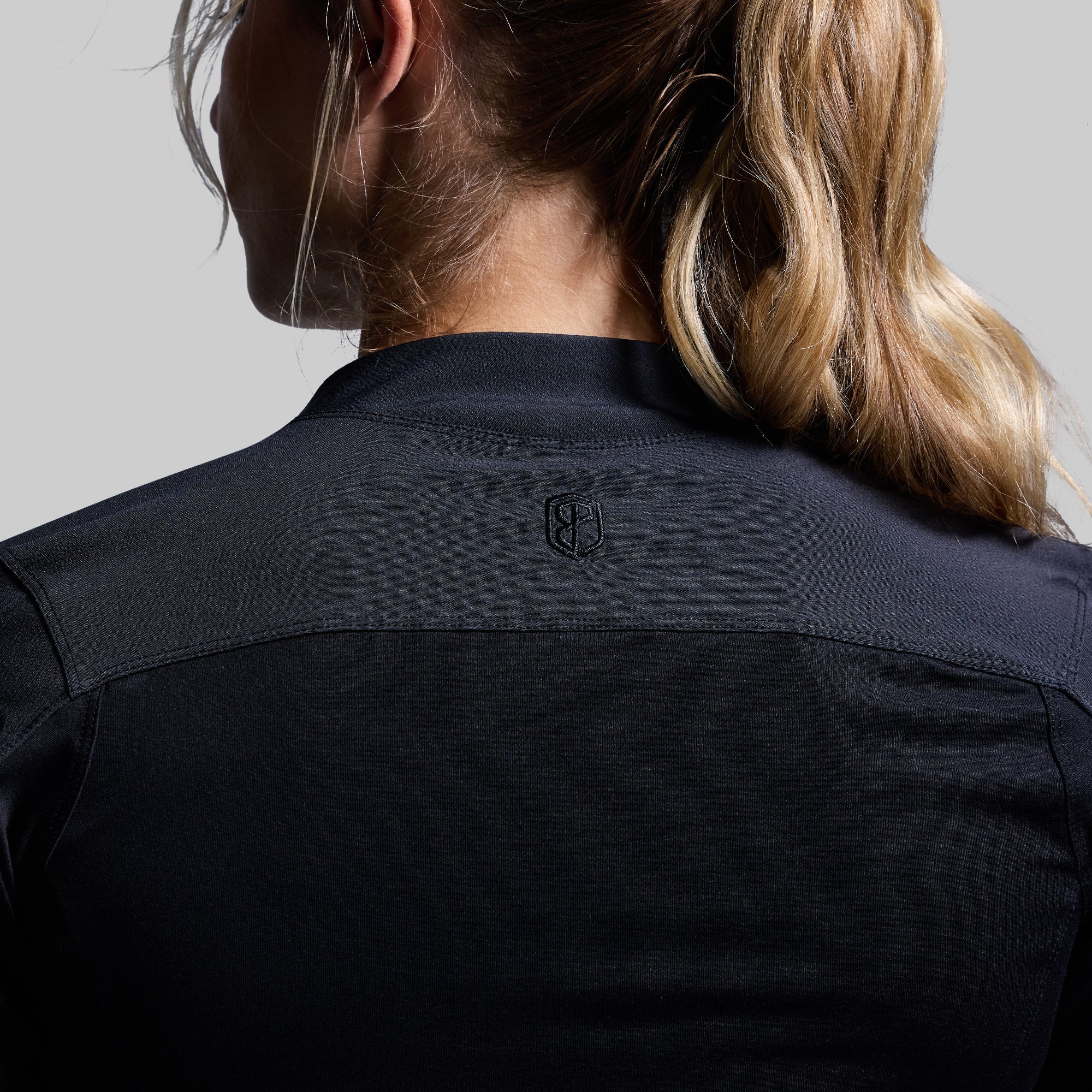 Women's Long Sleeve Op Top (Black)