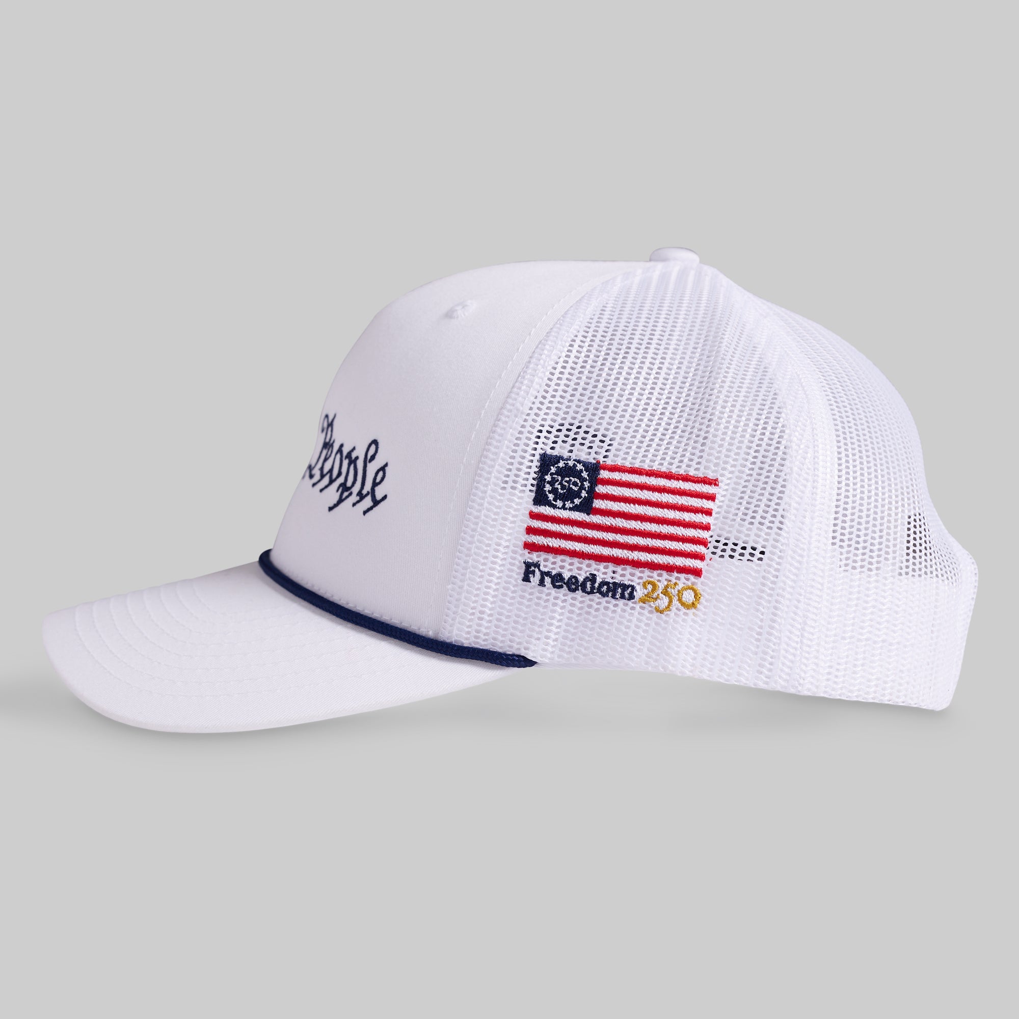 We the People Trucker Hat with Rope (White)